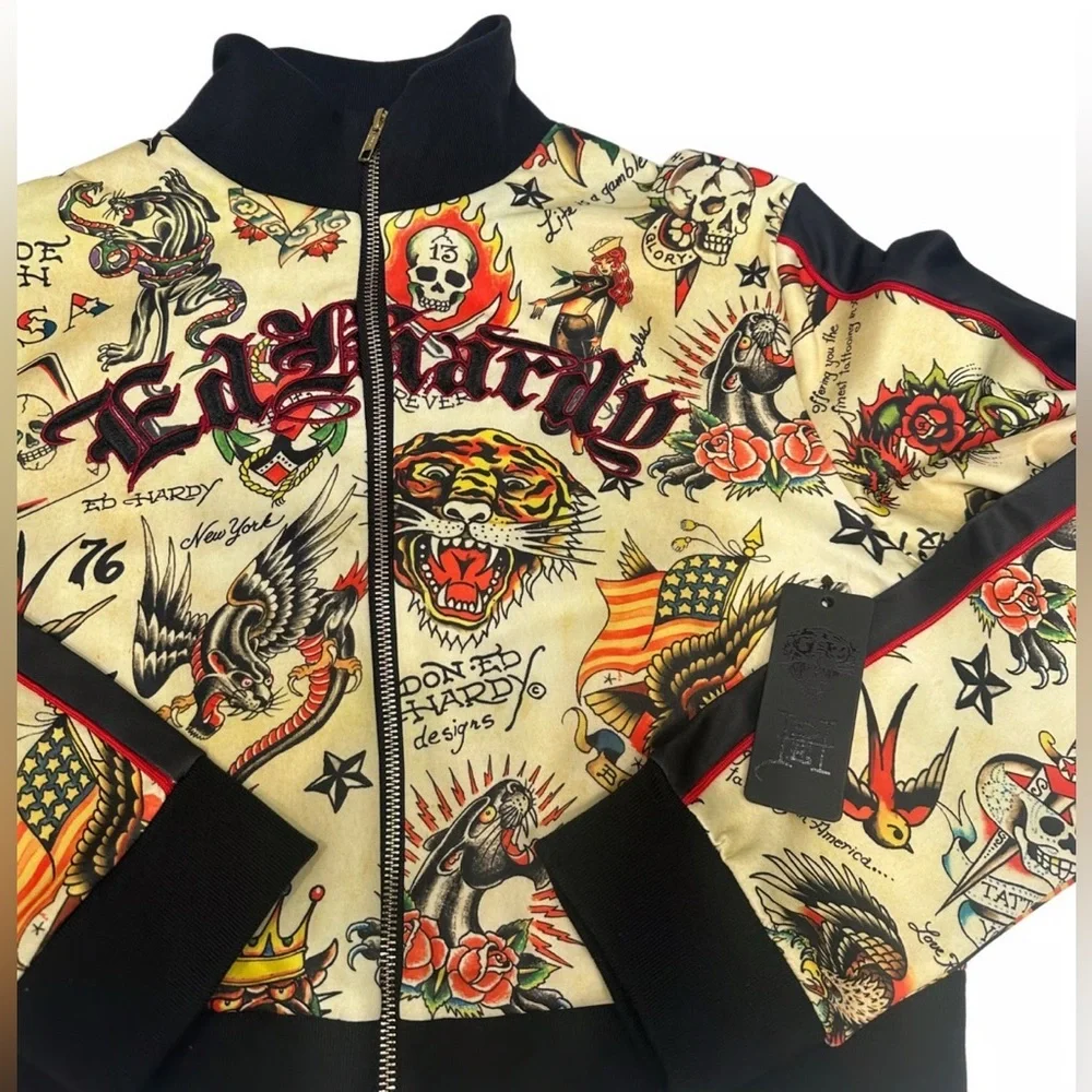 Nwt 90’s y2k ed hardy cropped jacket - Picture 3 of 3